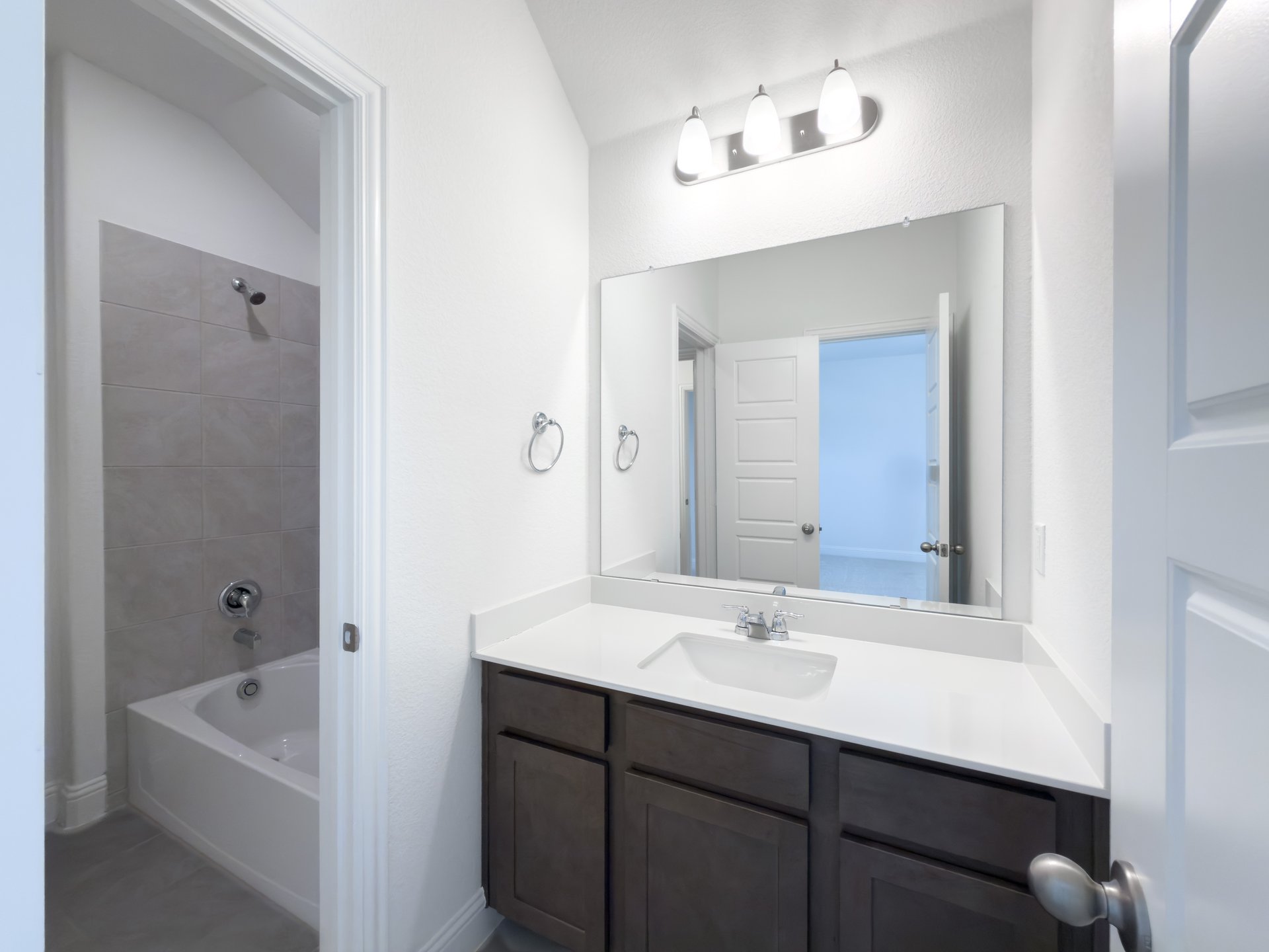 guest bathroom with soaking tub