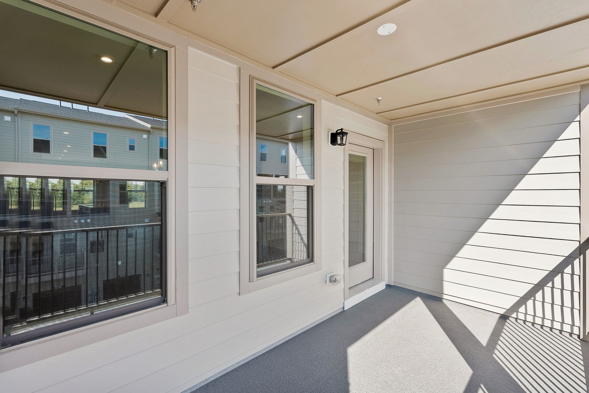 deck with view of community