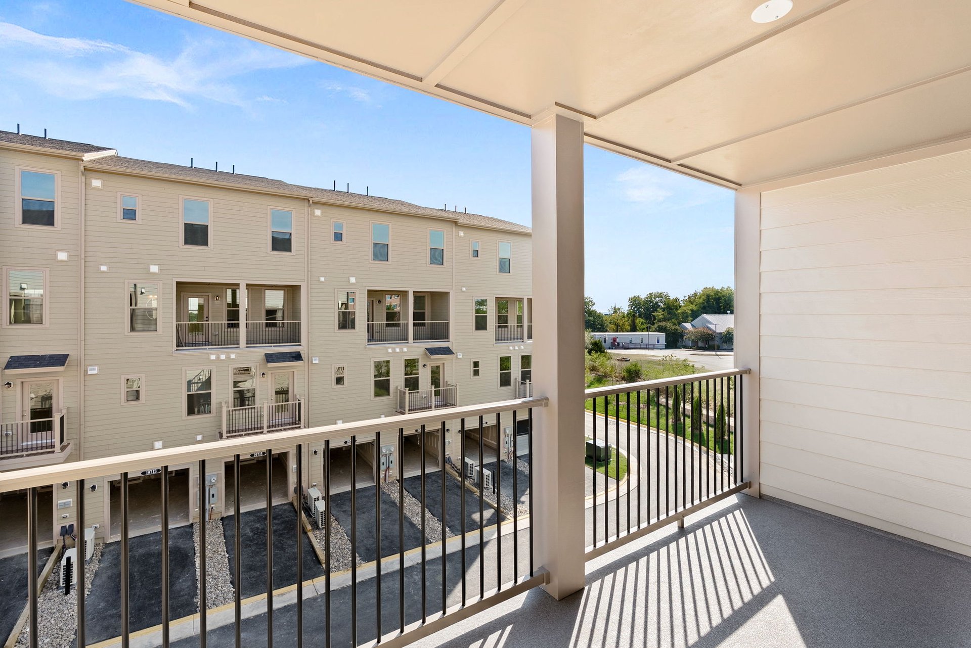 deck with view of community
