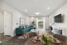 living room with sofa and dining table