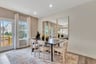 dining area with a table with seating for six